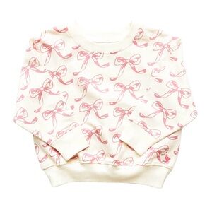 Pink Chicken Toddler Girls Sweatsuit Pink Bows🎀